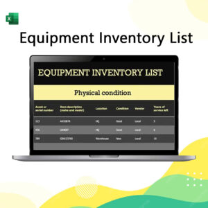 equipment inventory list